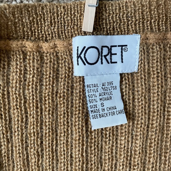 Vintage Koret Mohair Blend Knit Sweater Vest Button Front Size Small - Picture 9 of 9